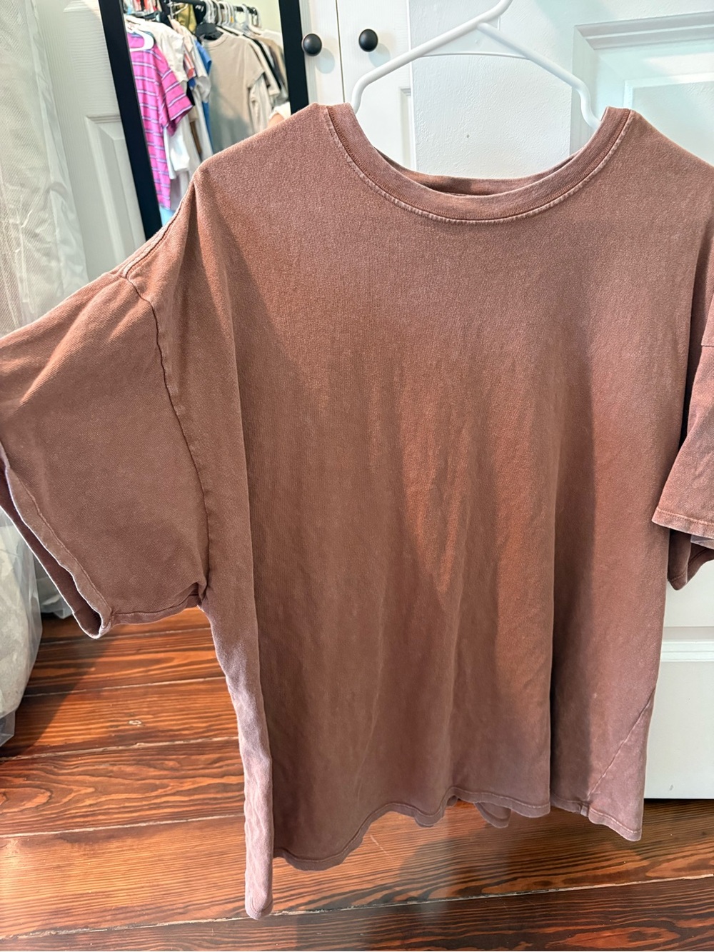 Double Zero Washed Mauve Short Sleeve Crew Tee